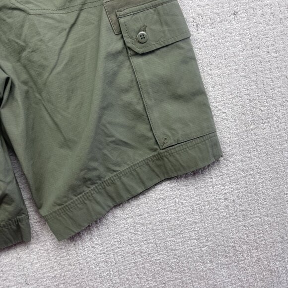 Y2K Tommy Hilfiger TH Cargo Shorts Military Green Tech Pockets Utility Men Sz 33 - Picture 15 of 16